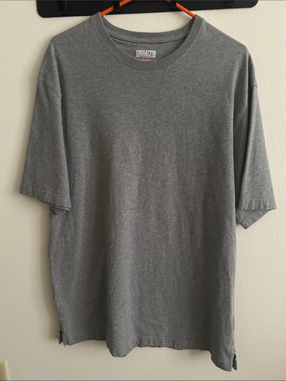 Duluth Trading Co Men Longtail Gray Relaxed Fit Untuck 7.4 ozCotton T-Shirt:M